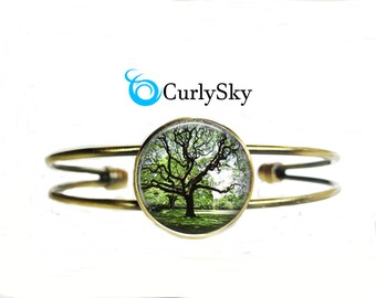 Olive Green Bracelet Forest Tree Bracelet Olive Forest Bracelet Forest Green Bangle Forest Bracelet Forest Tree Bangle Forest Tree Bangle