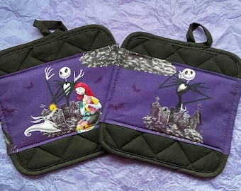Nightmare Before Christmas Kitchen Pot Holders - Hot Pads