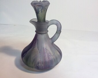 Iridescent Hand Painted Cruet