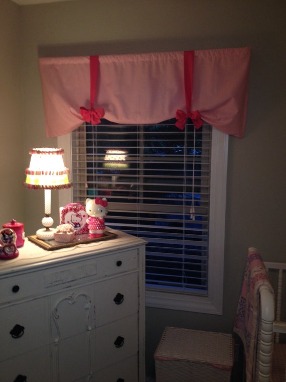Items similar to Window Valance, Tie Up Valance, Nursery Valance, Girls