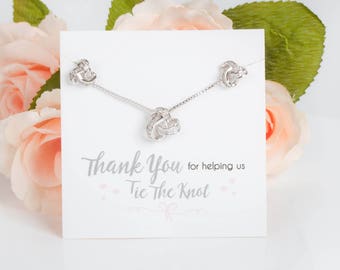 Knot Earring & Necklace Set | Bridesmaid Gifts | Bridesmaid Earrings | Bridesmaid Sets | Love Knot Earrings | Tie the Knot