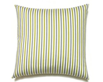 Striper Pillow Cover, 20x20 Pillow Cover, Decorative Pillows, Accent Sofa Striped Pillow, Robert Allen Best Candy Nickel