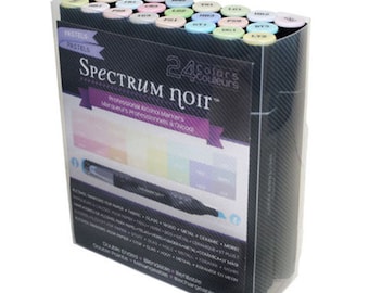 Spectrum Noir Alcohol Markers 24pk PASTELS - Alcohol Markers - Spectrum Markers - Spectrum Alcohol Markers - Blendable Markers - 7-068