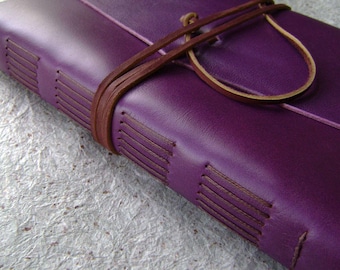 Large leather journal, 6" x 9", Vintage style leather journal, leather sketchbook, travel journal