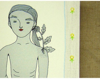 Everyday Greeting Card : Growing Flower