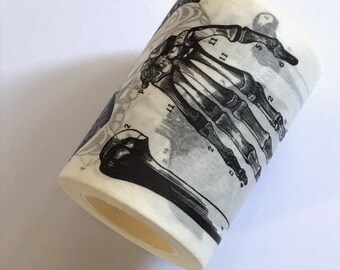 Vintage Skeleton Illustration Washi Tape | Wide Skeleton Washi Tape | Washi Tape | Journaling Tape | Scrapbooking Tape | Planner Tape