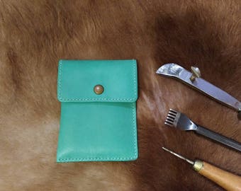 Leather headphone / coin bag