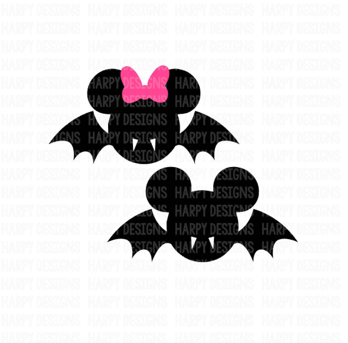 Download Mickey Mouse Bat SVG Minnie Mouse Bat SVG Halloween SVG