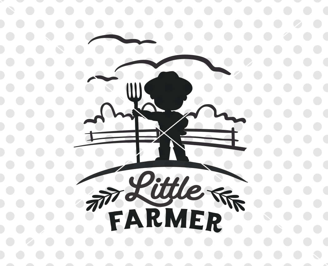 Download Little Farmer SVG DXF Cutting File Kids Farmer Svg Cuttable