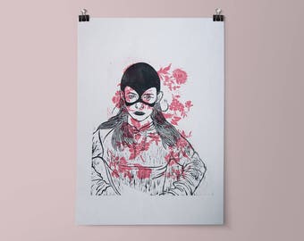 Woodcut // Woodblock print // 13'' x 19,6 ''