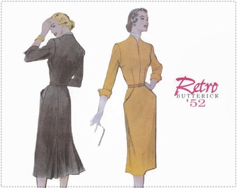 Reprinted 1950s Sewing Pattern - Butterick 6308 - Misses Dress - Size 12 14 16 Bust 34 36 38 - UNCUT - 1950s Fitted Dress, Re-issued Pattern