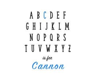 Digital File - ABC's with Childs Name