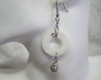 Mother of Pearl earrings- surgical steel posts