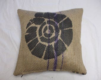 Recycled Coffee Sack Cushion Cover