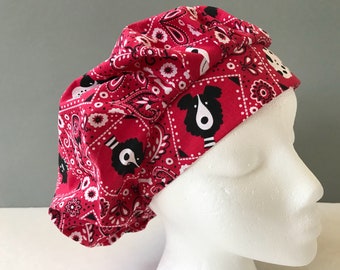 Bouffant Scrub Hat - Dog Bandana