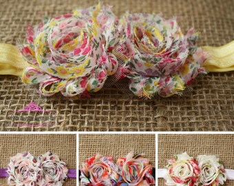 newborn headbands - infant headband - baby flower headband - baby headband - shabby headband - shabby chic - baby girl headband