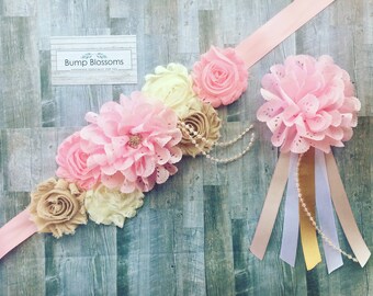 Pink Maternity Sash, Pink and white Maternity Sash, Mom to be Sash, Pink baby shower Sash, Pink Maternity Sash, Its a Girl Sash, Pink Sash