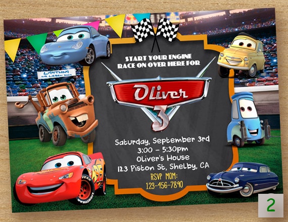 Disney Cars Invitations Free 10