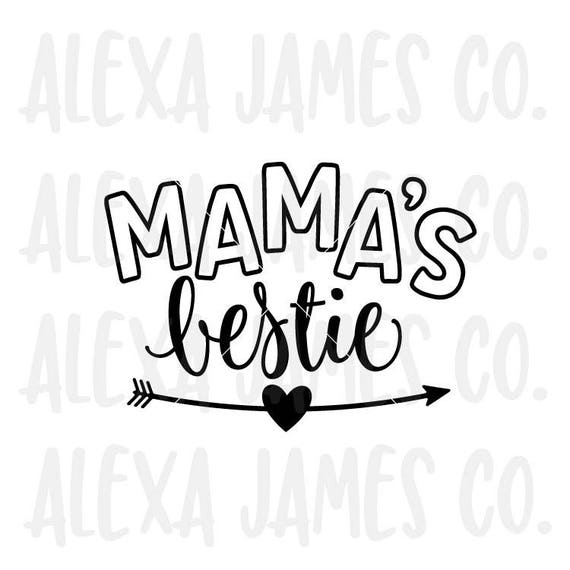 Download Mama's Bestie SVG Baby Girl SVG Mom is My Bestie svg