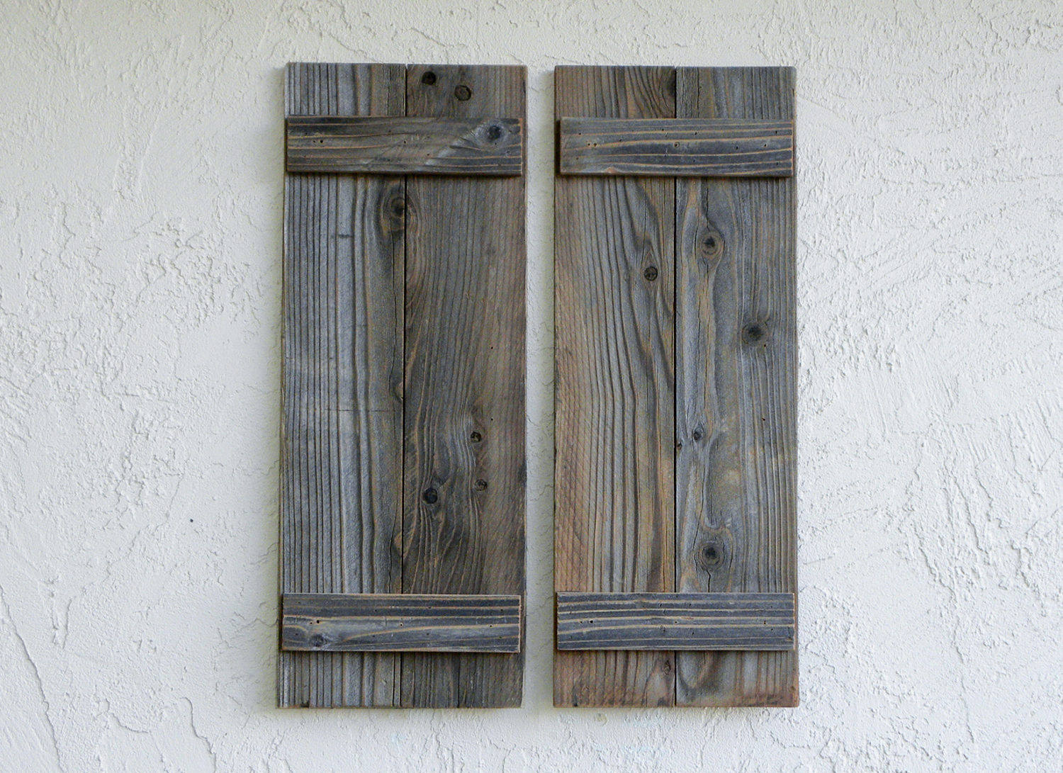Rustic Shutters Set Of 2 Barn Doors Wall Decor Zoom
