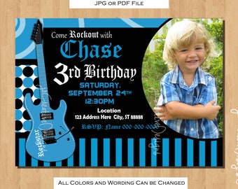 Rockstar party Rockstar Invitation rock star invitation rockstar birthday music invitation rock star birthday rock star party rockstar boy