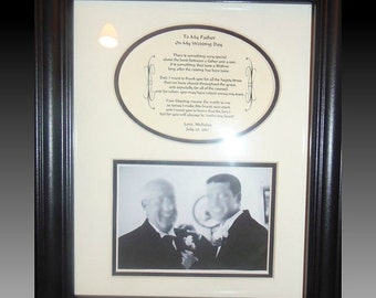 Father of the Groom Personalized Wedding Gift Framed Parents Dad Frame