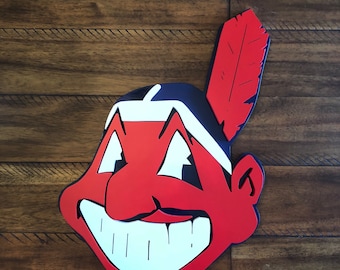 Cleveland Inidans Chief Wahoo Wooden Sign