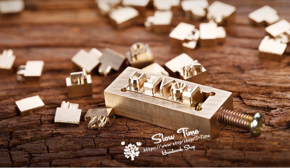 customized alphabet letter stamps with t slot holder 26 leather letter stamps