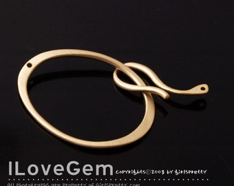 NP-982 Matt Gold Plated, HOOK Clasp, 2pcs