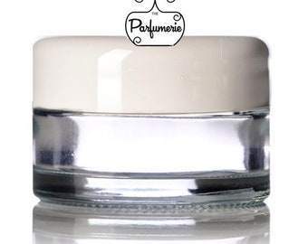 Set of 12: 1/2 Ounce GLASS Jar For Cosmetic Makeup Lotion Beauty Supplies WHOLESALE Empty Container Private Label