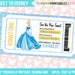 printable ticket to disney diy personalize instant download