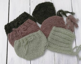 READY FOR SHIPMENT Newborn Panties & bonnet newborn photography props
