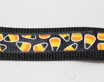 Candy Corn Matching Dog Collar & Leash Set