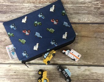 Reusable Snack Bag, Reusable Zipper Bag, Reusable Sandwich Bag, Zipper Pouch, Reusable, Tractor Snack Bag, Lunch Bag, Reusable Bag