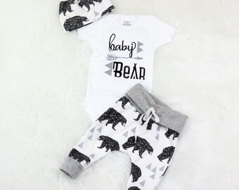 baby boy coming home outfit/baby bear/ take home outfit/ newborn boy/organic cotton