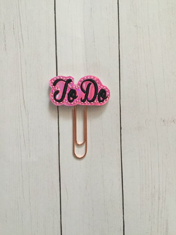Hot Pink & Black To Do Planner Clip/Planner Clip/Bookmark. To Do Planner Clip. Organizing Planner Clip. Word Planner Clip