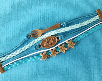 Ariel bracelet - multi-strand - Kiss the Girl - Dinglehopper - Starfish - Disney Cruise Fish Extender Gift - Nautical FE Gift