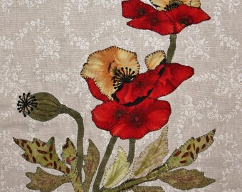 Poppy Appliqué Quilt Block
