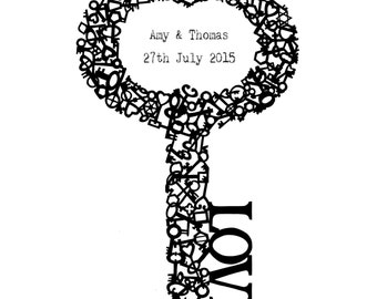 Personalised Wedding Giclee print