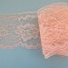 Peach Lace Trim Ribbon 4" inch wide DIY Wedding Lace Invitations Floral Lace Sewing Bridal Gift Wrap Gift Basket Home Decor Wreath wl078