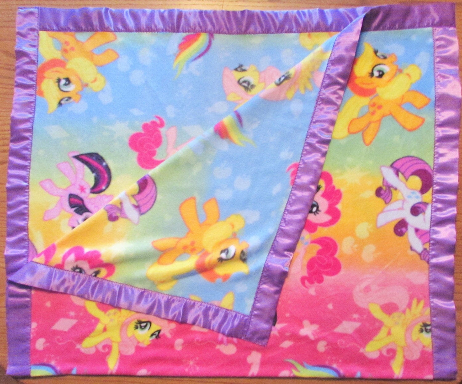 My Little Pony fleece toddler blanket with satin edge