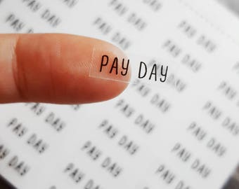 Pay Day Planner Stickers, Pay Day Stickers, Transparent Stickers, Payday Stickers, Erin Condren Stickers, Bank Stickers