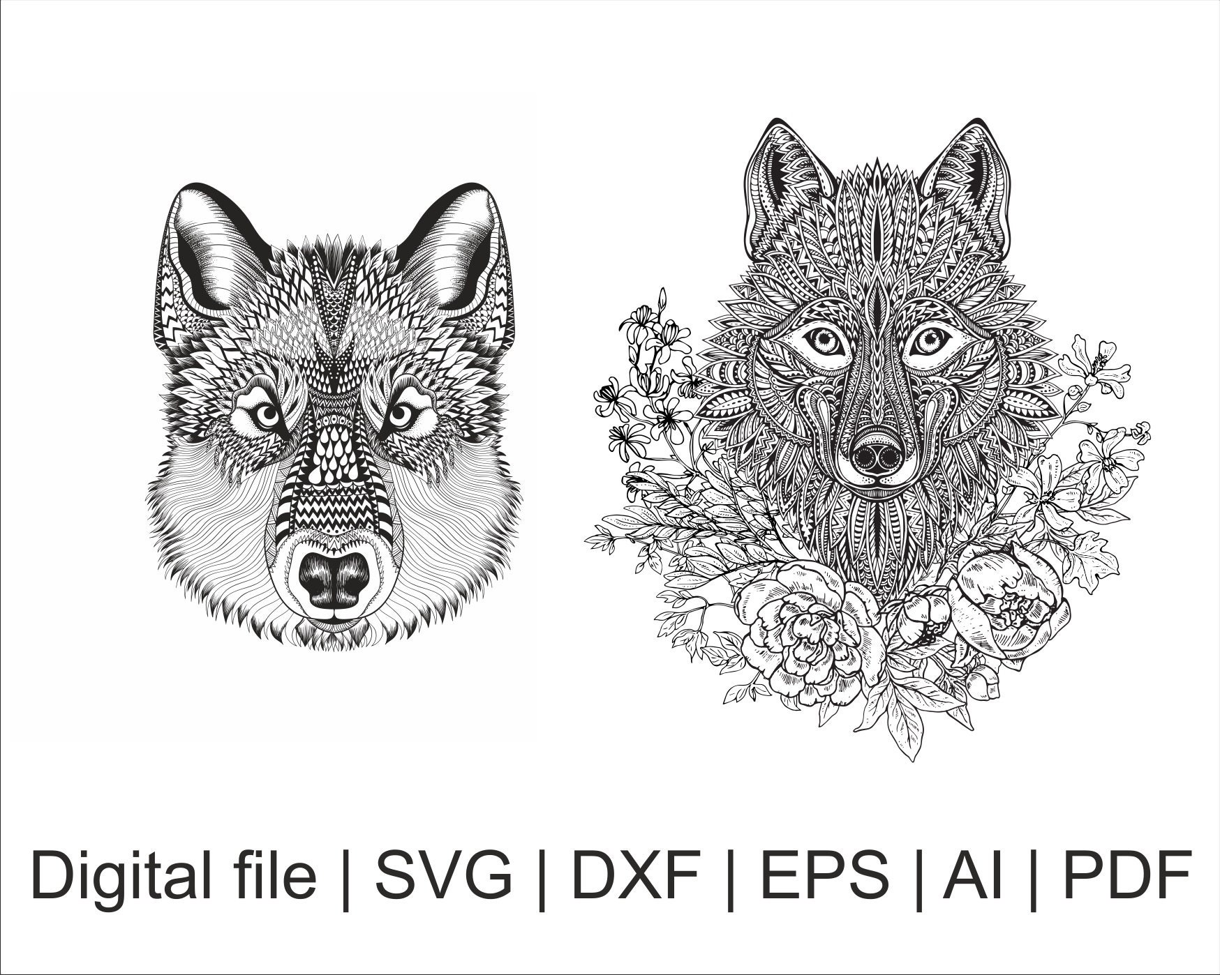 Free Mandala Wolf Svg Free 590 SVG PNG EPS DXF File