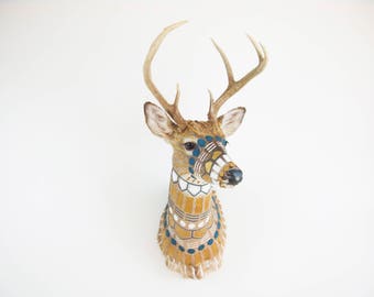 CUSTOM MADE - Hand-painted Taxidermy Deer Shoulder Mount