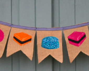 Sweets Liquorice Allsorts Bunting Garland Decoration