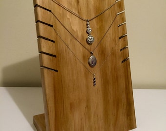 Wood Necklace Display Stand