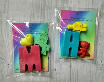 Personalised Letter Crayons, Favour Crayons, Crayon Gift, Children Gifts, Party Favours, Novelty Gift, Wedding Favour, Birthday Gift