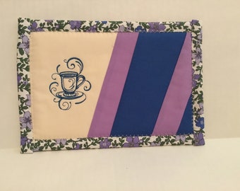 Mug Rug, Snack Mat, Mini Placemat, Coaster, 9 x 6 inches