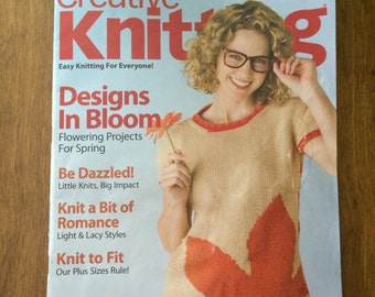 Creative Knits March 2011 with over 24 Spring knitting patterns and projects