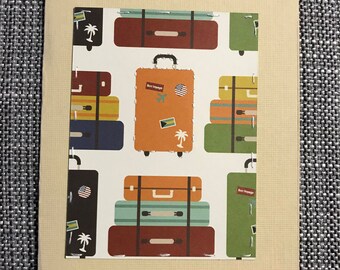 Travel // Adventure // Suitcase // Handmade // Card